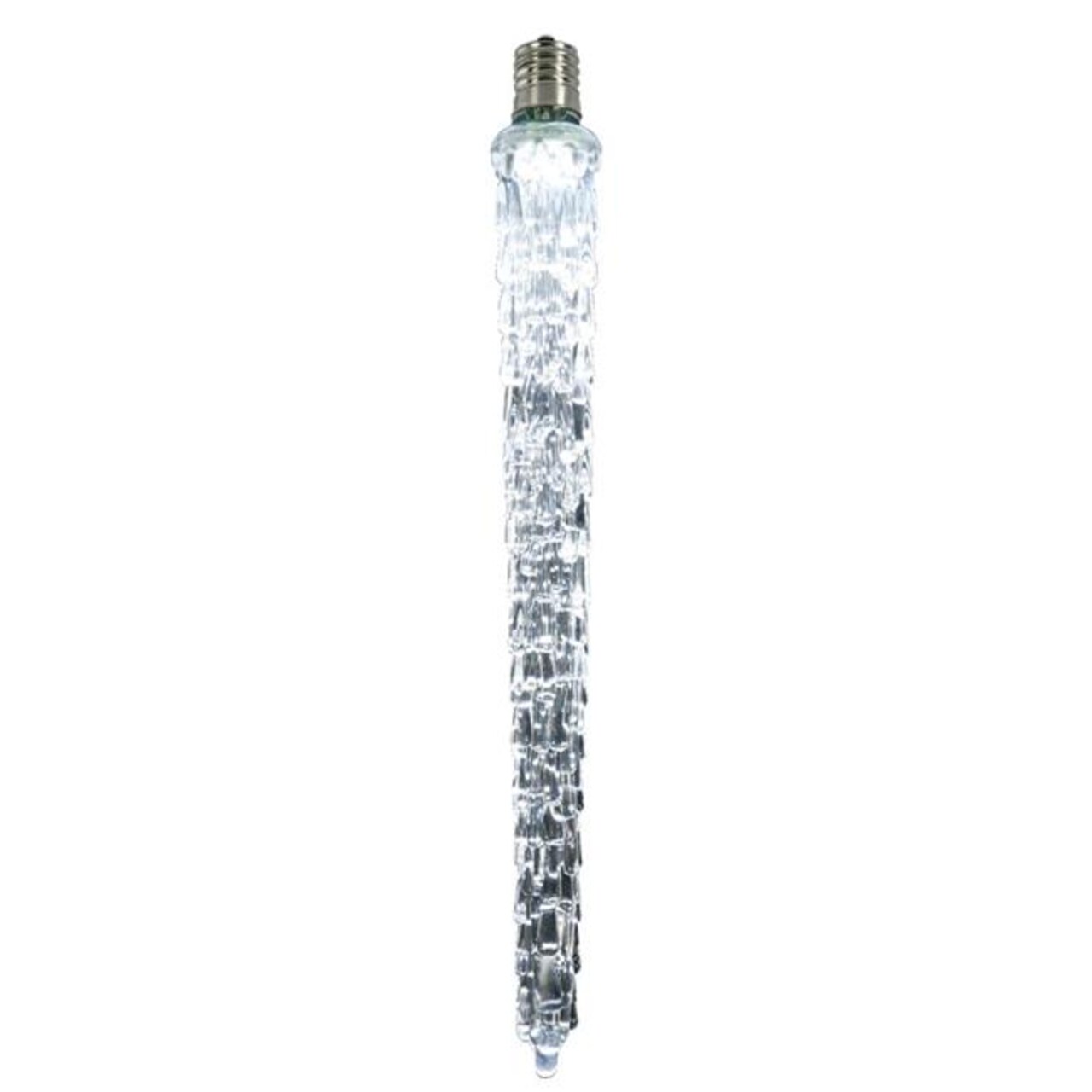 E17 Falling Icicle Bulb with Cool White LED Lights - 18 in.